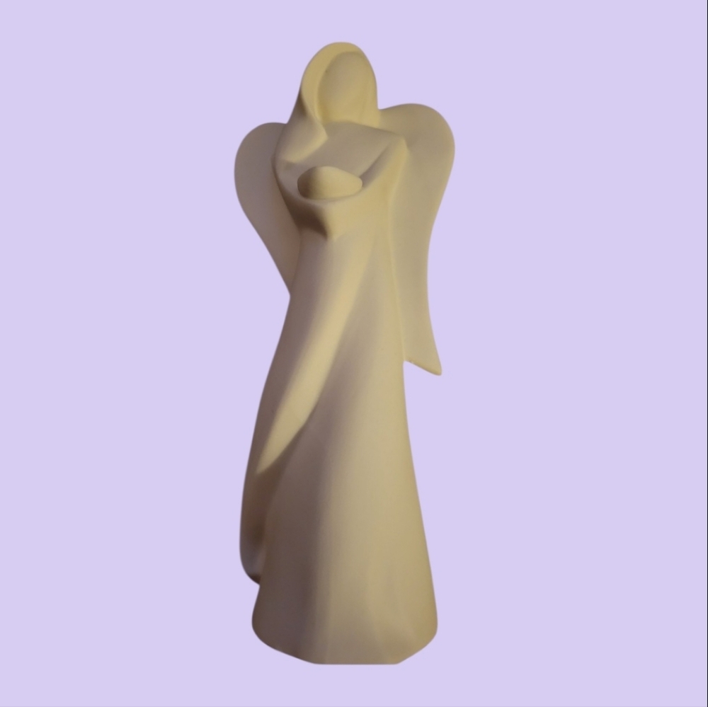 NIB Collectible PartyLight Porcelain Angel Figurine Keepsake, Lavender Scent Oil